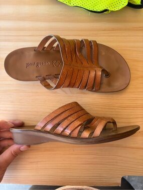 Paul Green Open Toe Leather Strappy Sandals